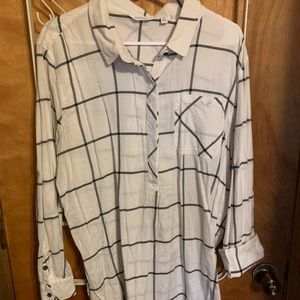 Athleta black and white tunic